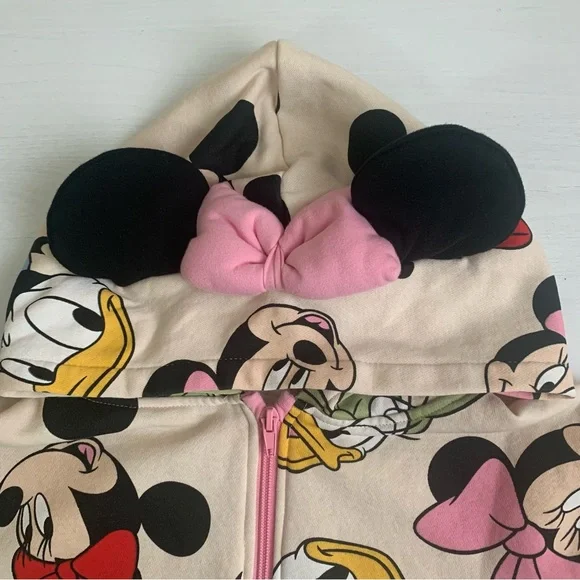 H&M Disney Kids Mickey Mouse & Friends Minnie Girls Hoodie Sz 8-10 - Picture 4 of 8